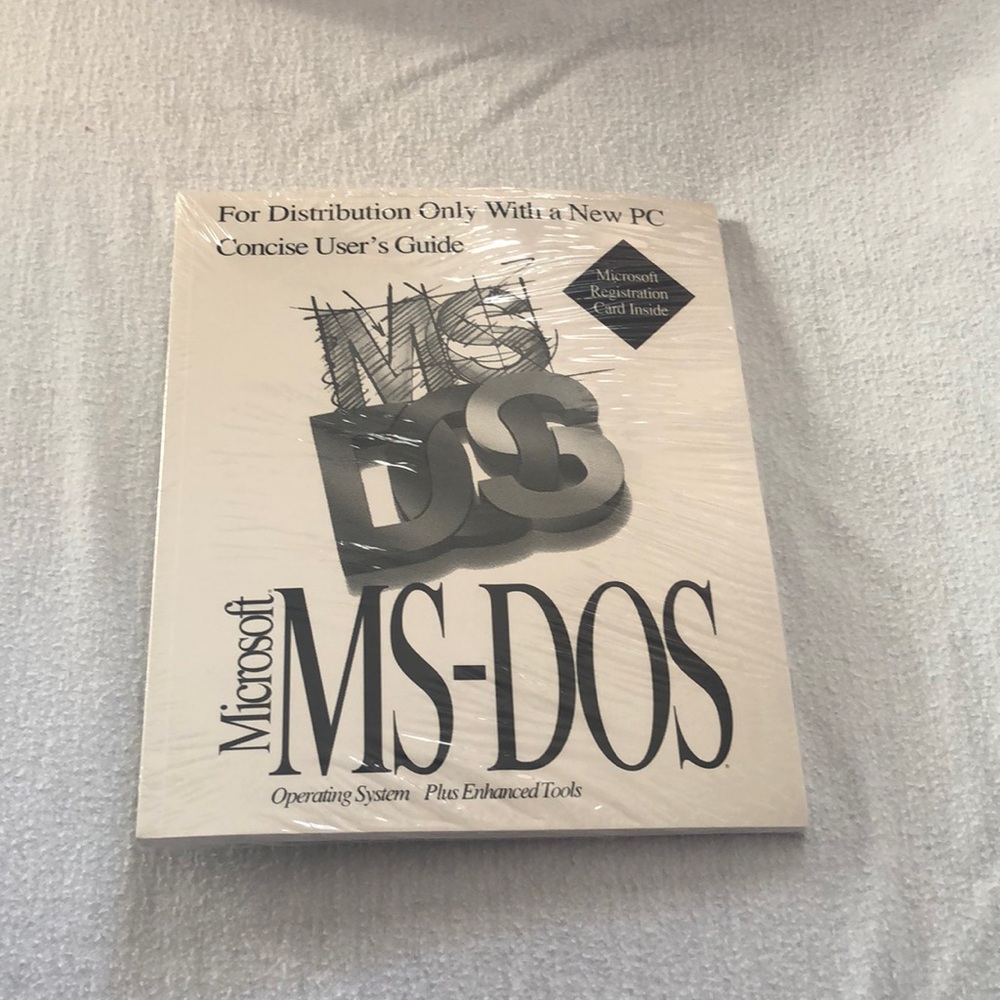1990’s Brand New Microsoft MS-DOS Operating System Plus Enhanced Tools